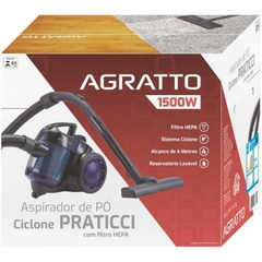 Aspirador de Pó Ciclone 1500W 127V Praticci Roxo AGRATTO - BIDU SHOP