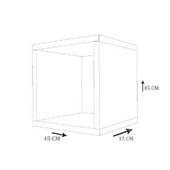 Nicho Decorativo 45x45x15 Cm Madeirado Em Mdf na internet