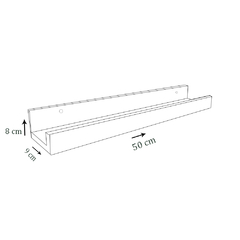 Prateleira Esmalteria Simples 50 Cm Preto Em Mdf na internet