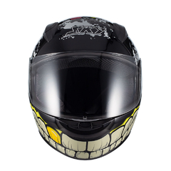Capacete Sky Two Zombie Preto Brilho Transf Verde 62 - comprar online