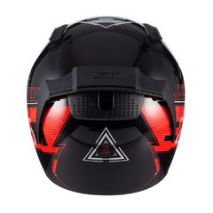 Capacete Sky Two Sorah Preto Brilho Transf Vermelho 58 na internet