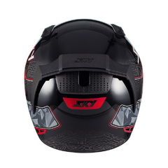 Capacete Sky Two Cyber Snake Preto Fosco Transf Vermelho 56 na internet