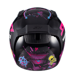 Capacete Sky Two Chaos Preto Fosco Transf Rosa 60 na internet