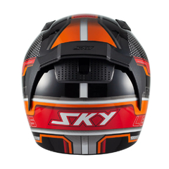 Capacete Sky Two Legends Preto Brilho Transf Laranja 56 - comprar online