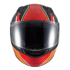 Capacete Sky Two Legends Preto Fosco Transf Laranja 60