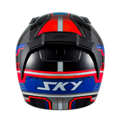 Capacete Sky Two Legends Preto Brilho Transf Vermelho 62 - comprar online
