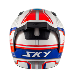 Capacete Sky Two Legends Branco Fosco Transf Vermelho 60 - comprar online