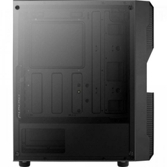 Gabinete Gamer Mid Tower Menace Saturn FRGB Preto AEROCOOL