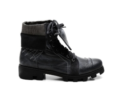Coturno Casual Houston Couro Fly Preto 796002 na internet