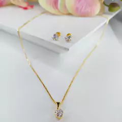 Conjunto Coração De Zircônia - loja online