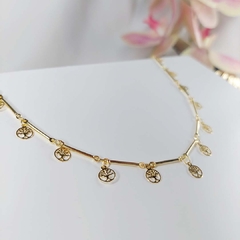 Choker árvores Da Vida Folheado Em Ouro 18k na internet