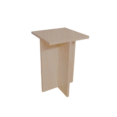 Banco Tampo Quadrado 45 Cm Madeirado Em Mdf - BIDU SHOP