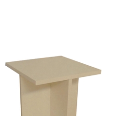 Banco Tampo Quadrado 55 Cm Natural Em Mdf - loja online