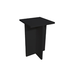 Banco Tampo Quadrado 55 Cm Preto Em Mdf - BIDU SHOP