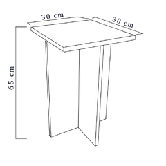 Imagem do Banco Tampo Quadrado 65 Cm Branco Em Mdf