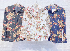 Blusa Crepe Manga Longa Botão - BIDU SHOP