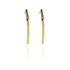 Brinco Fio Grosso Trabalhado Folheado A Ouro 18k - BIDU SHOP