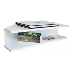 Mesa Notebook Suspensa Canto Branco Em Mdf na internet