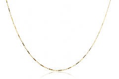 Colar Com Corrente De Bolinha E Palito Folheado Em Ouro 18k - BIDU SHOP
