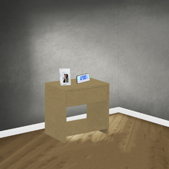 Mesa De Cabeceira 1 Gaveta Natural Em Mdf - comprar online