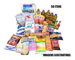 50 Itens Cesta Básica Grande Alimentos Completa Econômica - comprar online