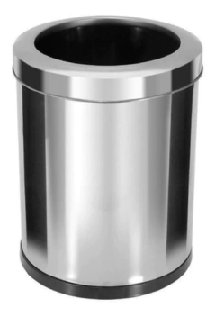 Cestinho Em Aço Inox Com Aro Inox 13,5l (e4a)