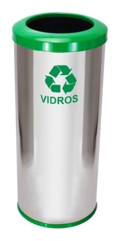 Lixeira Em Aço Inox Com Aro Pintado 22l - BIDU SHOP