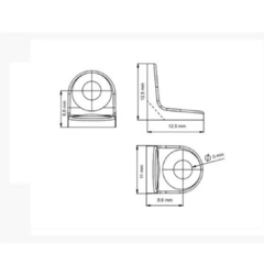 Cantoneira 2 Furos Aliviada Plastico Preto Leve C 900 - BIDU SHOP