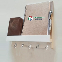 Porta Chave Simples Branco Em Mdf - comprar online