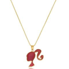 Colar Personalizado Barbie Folheado Em Ouro18k - loja online