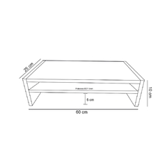 Suporte C/ Prateleira Para Monitor Natural Em Mdf na internet