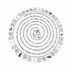 Mandala Oração De São Francisco Em Mdf Branco 60 Cm
