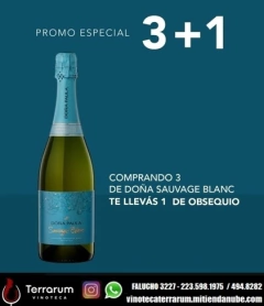 COMBO DOÑA PAULA SAUVAGE ESPUMANTE 3+1