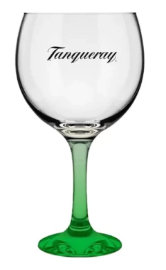 Copa para Gin grabada "Tanqueray" pie color