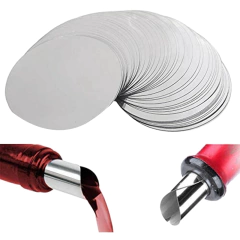 Discos vertedores de acetato PLATEADOS