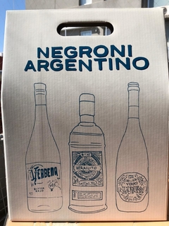 Estuche Negroni Argentino x 3 botellas x 750c.c. - Heraclito - Verbena - Lunfa