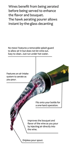 Decantador Oxigenador para Pico de botellas Aireador De Vinos sist. Venturi. en internet
