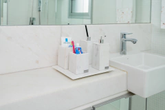 Saboneteira em Mármore Branco - comprar online