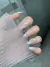 Unhas postiças decoradas listras azul bb