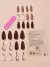 Unhas postiças decoradas marrom - comprar online