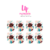 Adesivos de unhas florais marrom com salmon