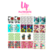 adesivos para unhas florais, abacaxi, corações, tropical, galhos abstrato