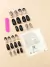 Unhas postiças decoradas cobrinha e fogo preto - comprar online