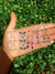 Kit de 500 adesivos para unhas 50 cartelas em floral, coração e renda c/ pedrinhas nos adesivos