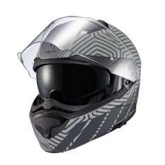 Capacete Texx Articulado Kratos Cyber Cinza Fosco Óculos