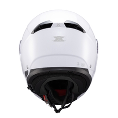 Capacete Texx Robocop Kratos Solid Branco Brilho Óculos - comprar online