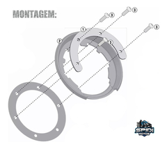 Flange Suporte Bf11 P/ Bolsa Givi Kappa Ducati Multistrada - Zum Acessórios para Motociclistas