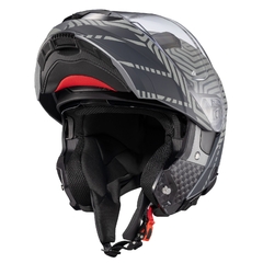 Capacete Texx Articulado Kratos Cyber Cinza Fosco Óculos - comprar online