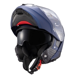 Capacete Texx Articulado Kratos Solid Azul Fosco Óculos Sol