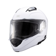 Imagem do Capacete Texx Robocop Kratos Solid Branco Brilho Óculos